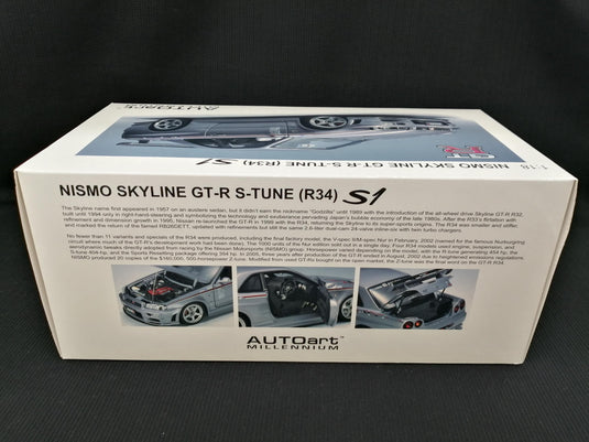 AUTOART NISMO SKYLINE GT-R S-TUNE (R34) 1/18 Scale– Used