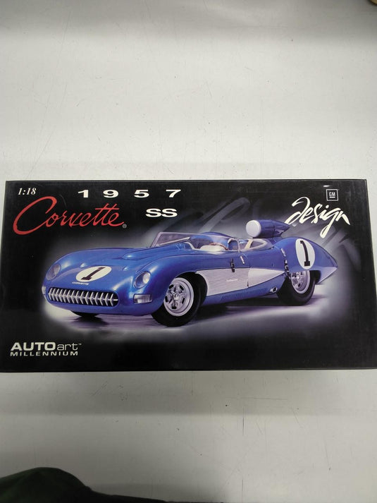 AUTOart 1/18 CHEVROLET CORVETTE SS 1957 (Blue)– Used