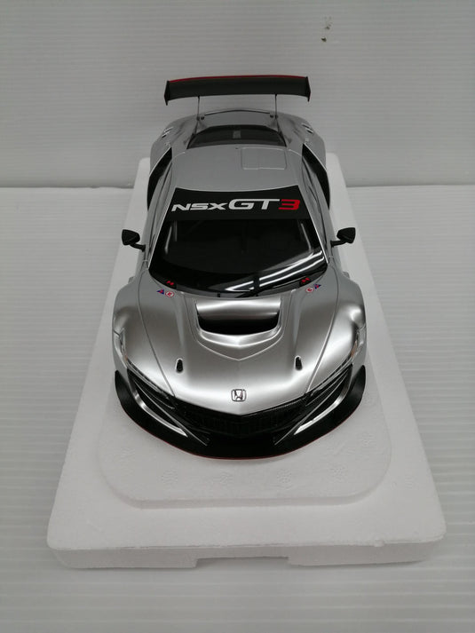 AUTOart HONDA NSX GT3 Silver 1/18 Scale Model Car– Used