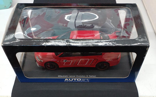 AUTOart Mitsubishi LANCER EVOLUTION IX RALLIART 1/18 Scale Car– Used