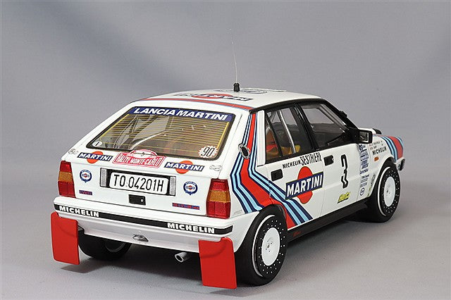 Load image into Gallery viewer, Kyosho 1/18 Lancia Delta HF 4WD 1988 Monte Carlo Rally Winner #3 B. Saby / J-F. Fauchille
