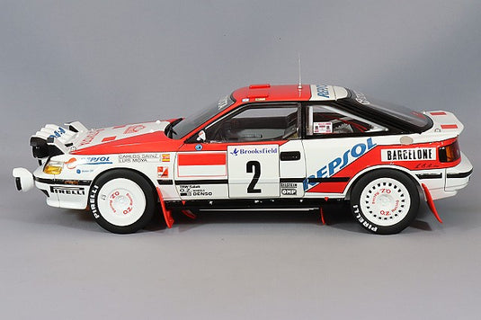 Kyosho 1/18 Toyota Celica GT-FOUR (ST165) 1991 Monte Carlo Rally Winner #2 C. Sainz / L. Moya