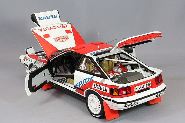 Carica immagine in Galleria Viewer, Kyosho 1/18 Toyota Celica GT-FOUR (ST165) 1991 Monte Carlo Rally Winner #2 C. Sainz / L. Moya
