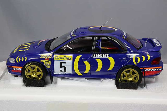 Kyosho 1/18 Subaru Impreza 1995 Monte Carlo Rally Winner #5 C. Sainz / L. Moya