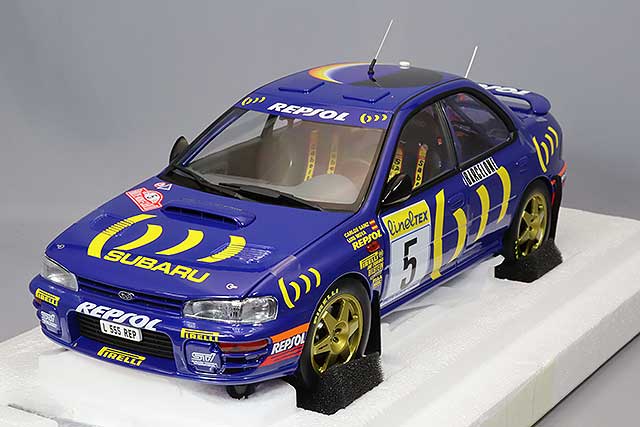 Kyosho 1/18 Subaru Impreza 1995 Monte Carlo Rally Winner #5 C. Sainz / L. Moya