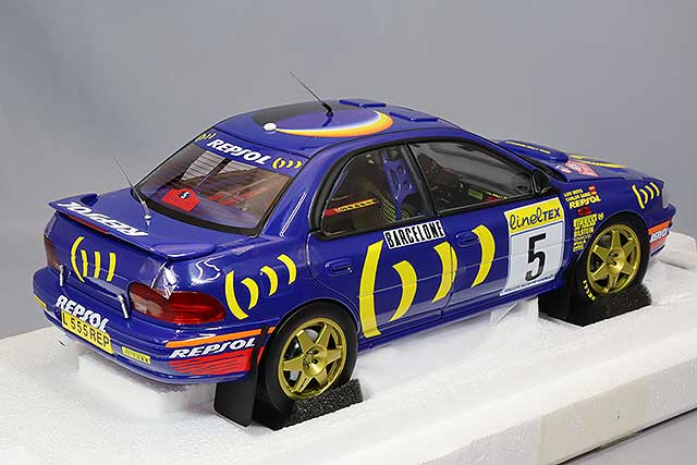 Carica immagine in Galleria Viewer, Kyosho 1/18 Subaru Impreza 1995 Monte Carlo Rally Winner #5 C. Sainz / L. Moya
