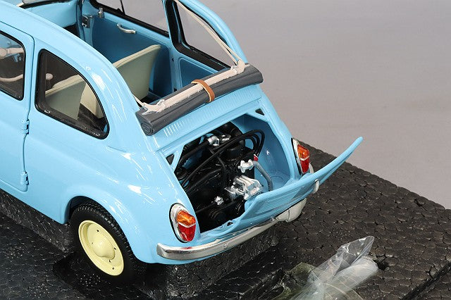 Cargue la imagen en el visor de la galería, Kyosho 1/18 Fiat Nuova 500 Celeste Cruise (Blue)
