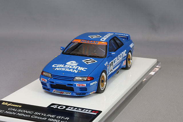VISION 1/43 Calsonic Skyline GT-R (Gr.A) 1990 JTC Nishi-Nippon Circuit All Japan Touring Car 300km Winner #12 T. Suzuki / K. Hoshino