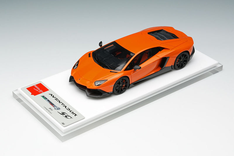 Laden Sie das Bild in Galerie -Viewer, EIDOLON EM285L Lamborghini Aventador LP720-4 50°Anniversario 2013 Arancio Atlas Limited 60pcs Make Up 1/43 EM285L
