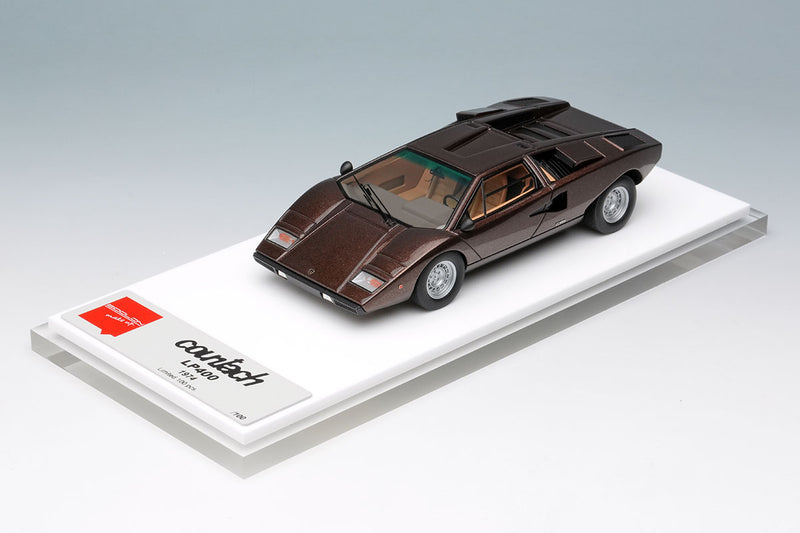Laden Sie das Bild in Galerie -Viewer, EIDOLON EM387K Lamborghini Countach LP400 1974 Luci del Bosco Limited 100pcs Make Up 1/43 EM387K
