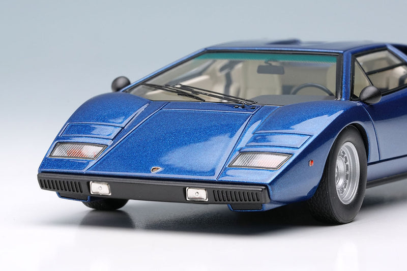 Laden Sie das Bild in Galerie -Viewer, EIDOLON EM387M Lamborghini Countach LP400 1974 Blu Notte Metallizzato Limited 80pcs Make Up 1/43 EM387M

