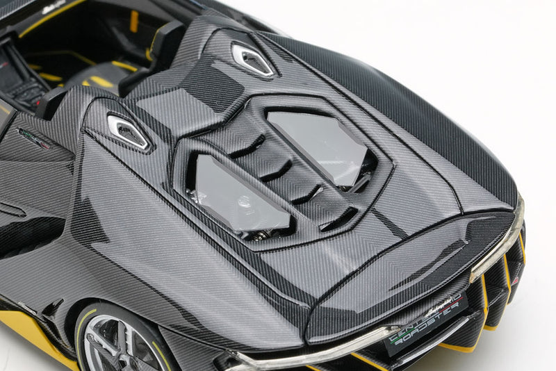 Cargue la imagen en el visor de la galería, EIDOLON 1/43 EM406B Lamborghini Centenario Roadster LP770-4 2016 Visible Carbon / Yellow Limited 100pcs
