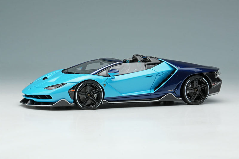 Chargez l&#39;image dans la visionneuse de la galerie, EIDOLON 1/43 EM406C Lamborghini Centenario Roadster LP770-4 2016 Blu Cepheus / Blu Hera Limited 100pcs
