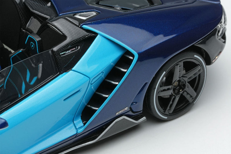 Cargue la imagen en el visor de la galería, EIDOLON 1/43 EM406C Lamborghini Centenario Roadster LP770-4 2016 Blu Cepheus / Blu Hera Limited 100pcs
