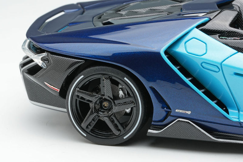 Chargez l&#39;image dans la visionneuse de la galerie, EIDOLON 1/43 EM406C Lamborghini Centenario Roadster LP770-4 2016 Blu Cepheus / Blu Hera Limited 100pcs
