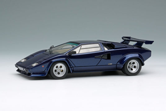 EIDOLON EM432J Lamborghini Countach LP400S 1980 with Rear Wing Blu Acapulco Limited 50pcs Make Up 1/43 EM432J