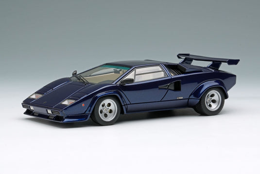 EIDOLON EM432J Lamborghini Countach LP400S 1980 with Rear Wing Blu Acapulco Limited 50pcs Make Up 1/43 EM432J