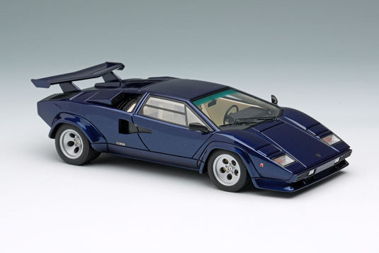 EIDOLON EM432J Lamborghini Countach LP400S 1980 with Rear Wing Blu Acapulco Limited 50pcs Make Up 1/43 EM432J