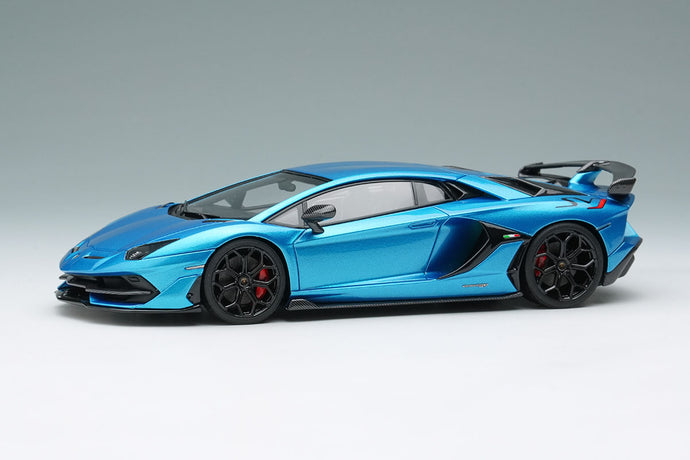 EIDOLON EM438M Lamborghini Aventador SVJ 2018 (Leirion Wheel) Blu Aegir (Carbon Package) Limited 80pcs Make Up 1/43 EM438M