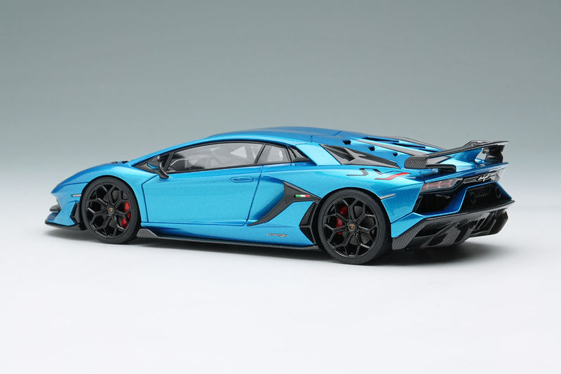 Laden Sie das Bild in Galerie -Viewer, EIDOLON EM438M Lamborghini Aventador SVJ 2018 (Leirion Wheel) Blu Aegir (Carbon Package) Limited 80pcs Make Up 1/43 EM438M
