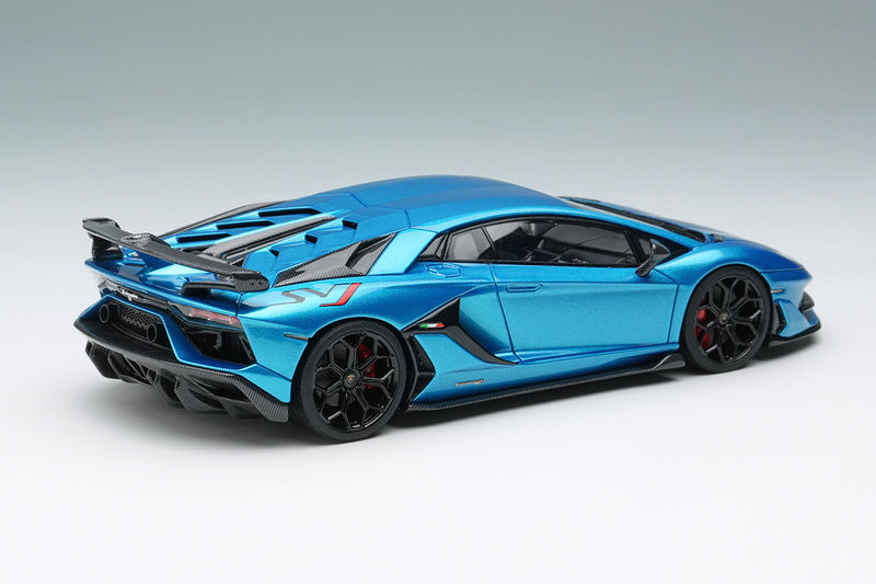 Laden Sie das Bild in Galerie -Viewer, EIDOLON EM438M Lamborghini Aventador SVJ 2018 (Leirion Wheel) Blu Aegir (Carbon Package) Limited 80pcs Make Up 1/43 EM438M
