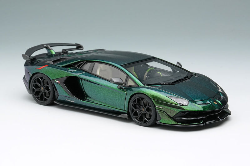 Laden Sie das Bild in Galerie -Viewer, EIDOLON EM438O Lamborghini Aventador SVJ 2018 (Leirion Wheel) Verde Agave Lucide (Carbon Package) Limited 80pcs Make Up 1/43 EM438O
