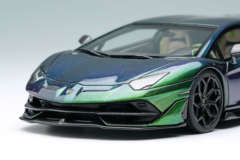 Laden Sie das Bild in Galerie -Viewer, EIDOLON EM438O Lamborghini Aventador SVJ 2018 (Leirion Wheel) Verde Agave Lucide (Carbon Package) Limited 80pcs Make Up 1/43 EM438O

