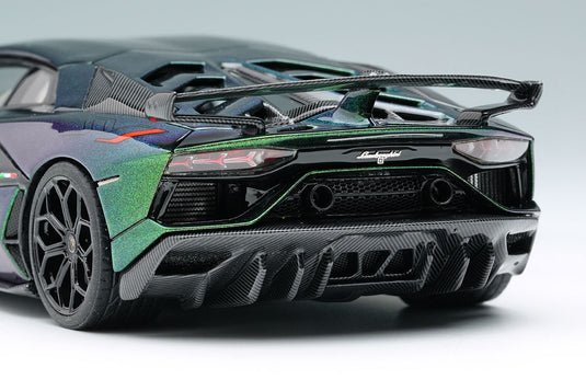 EIDOLON EM438O Lamborghini Aventador SVJ 2018 (Leirion Wheel) Verde Agave Lucide (Carbon Package) Limited 80pcs Make Up 1/43 EM438O