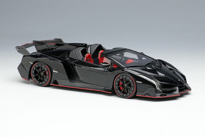 Load image into Gallery viewer, Lamborghini Veneno Roadster 2015 Black Limited 80pcs EIDOLON  1/43
