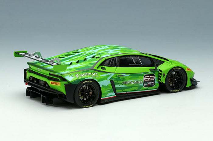 Laden Sie das Bild in Galerie -Viewer, EIDOLON EM469A Lamborghini Huracan GT3 EVO 2018 Matt Green /Camouflage (Presentation) Make Up 1/43 EM469A
