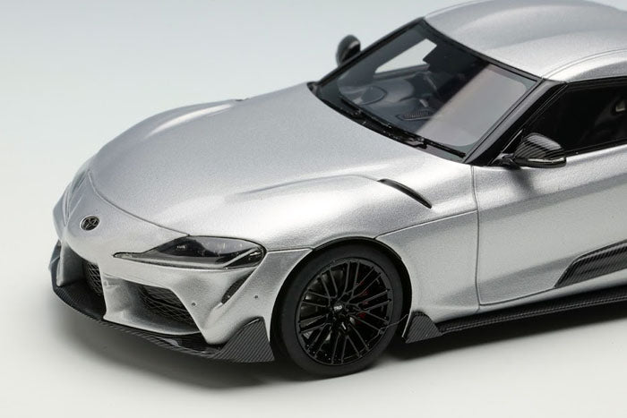 Laden Sie das Bild in Galerie -Viewer, EIDOLON EM502F Toyota GR Supra 2019 TRD Package Silver Metallic Make Up 1/43 EM502F
