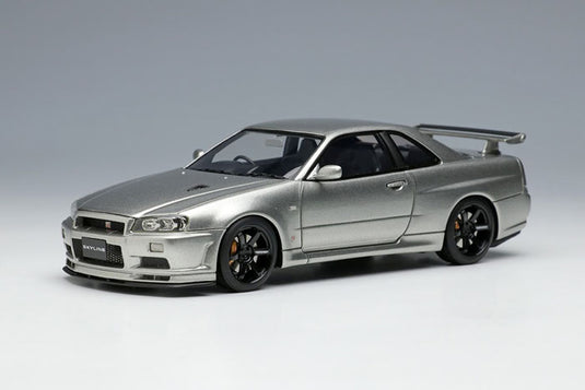 EIDOLON EM510D Nissan Skyline GT-R (BNR34) V-Spec II Nur 2002 (TE37 Wheel) Sparkring Silver Make Up 1/43 EM510D