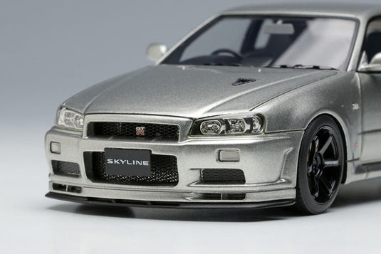 EIDOLON EM510D Nissan Skyline GT-R (BNR34) V-Spec II Nur 2002 (TE37 Wheel) Sparkring Silver Make Up 1/43 EM510D