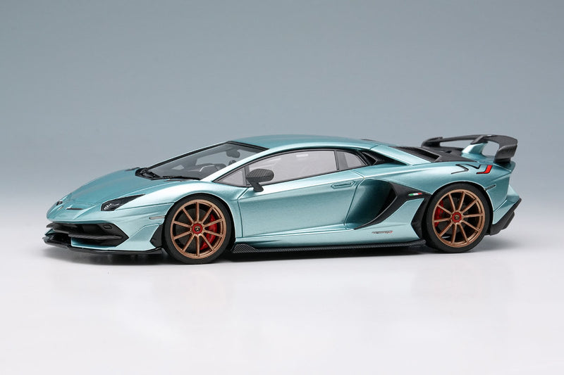 Laden Sie das Bild in Galerie -Viewer, EIDOLON EM513F Lamborghini Aventador SVJ 2018 (Nireo wheel) Azzurro Tethys Limited 80pcs Make Up 1/43 EM513F
