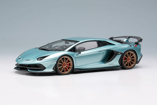 EIDOLON EM513F Lamborghini Aventador SVJ 2018 (Nireo wheel) Azzurro Tethys Limited 80pcs Make Up 1/43 EM513F