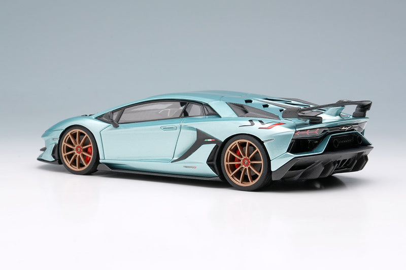 Laden Sie das Bild in Galerie -Viewer, EIDOLON EM513F Lamborghini Aventador SVJ 2018 (Nireo wheel) Azzurro Tethys Limited 80pcs Make Up 1/43 EM513F
