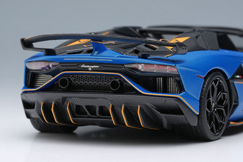 Laden Sie das Bild in Galerie -Viewer, EIDOLON EM517H Lamborghini Aventador SVJ Roadster 63 2019 Blu Arione Limited 63pcs Make Up 1/43 EM517H
