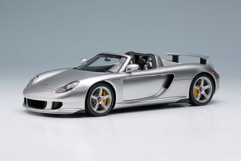 Laden Sie das Bild in Galerie -Viewer, EIDOLON EM567A Porsche Carrera GT 2004 (Rear Wing Up) GT Silver Make Up 1/43 EM567A
