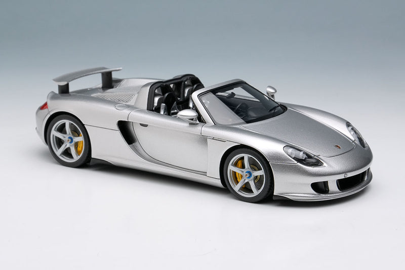 Laden Sie das Bild in Galerie -Viewer, EIDOLON EM567A Porsche Carrera GT 2004 (Rear Wing Up) GT Silver Make Up 1/43 EM567A
