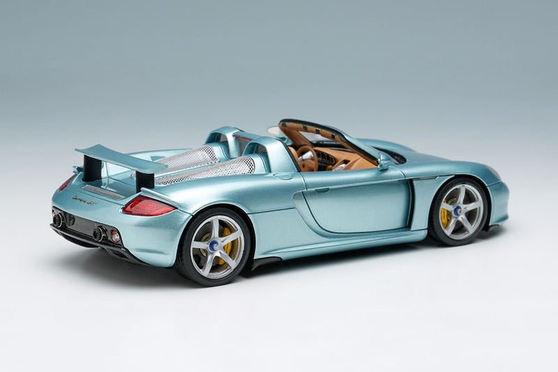 Chargez l&#39;image dans la visionneuse de la galerie, Pre-order EIDOLON 1/43 EM567B Porsche Carrera GT 2004 (Rear Wing Up) Horizon Blue Metallic Limited 100pcs
