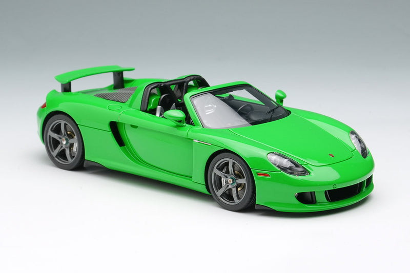 Laden Sie das Bild in Galerie -Viewer, EIDOLON EM567H Porsche Carrera GT 2004 (Rear Wing Up) (US spec) Viper Green Limited 80pcs Make Up 1/43 EM567H
