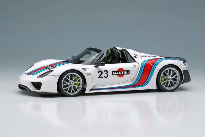EIDOLON EM569A Porsche 918 Spyder Weissach Package 2011 White / Martini Stripe Make Up 1/43 EM569A