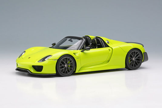 EIDOLON EM569D Porsche 918 Spyder Weissach Package 2011 Acid Green Limited 80pcs Make Up 1/43 EM569D