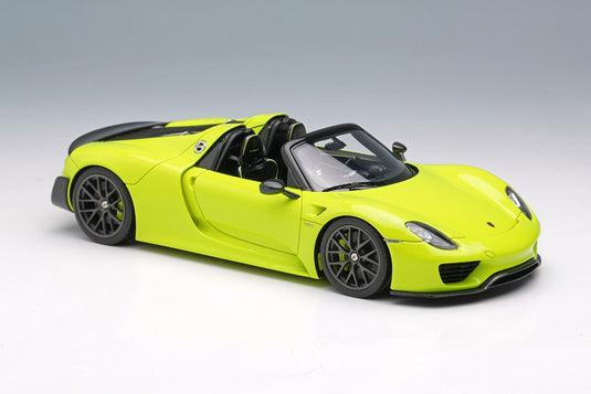 EIDOLON EM569D Porsche 918 Spyder Weissach Package 2011 Acid Green Limited 80pcs Make Up 1/43 EM569D