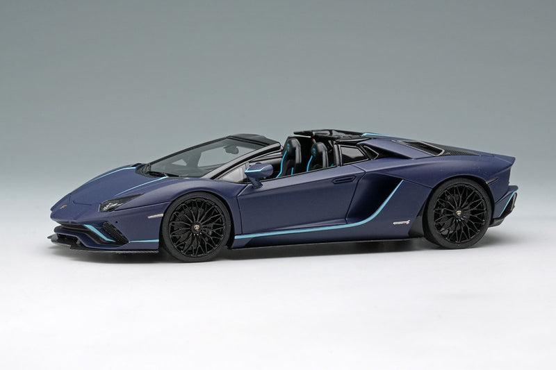 Laden Sie das Bild in Galerie -Viewer, EIDOLON EM598D Lamborghini Aventador S Roadster Japan Limited Edition 2021 Blu Emer / Light Blue Stripe Limited 50pcs Make Up 1/43 EM598D
