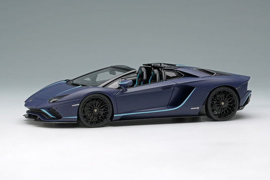 EIDOLON EM598D Lamborghini Aventador S Roadster Japan Limited Edition 2021 Blu Emer / Light Blue Stripe Limited 50pcs Make Up 1/43 EM598D