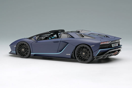 EIDOLON EM598D Lamborghini Aventador S Roadster Japan Limited Edition 2021 Blu Emer / Light Blue Stripe Limited 50pcs Make Up 1/43 EM598D