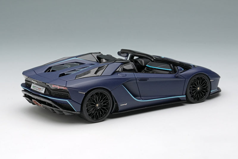 Laden Sie das Bild in Galerie -Viewer, EIDOLON EM598D Lamborghini Aventador S Roadster Japan Limited Edition 2021 Blu Emer / Light Blue Stripe Limited 50pcs Make Up 1/43 EM598D
