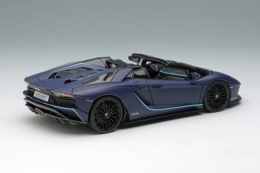 EIDOLON EM598D Lamborghini Aventador S Roadster Japan Limited Edition 2021 Blu Emer / Light Blue Stripe Limited 50pcs Make Up 1/43 EM598D