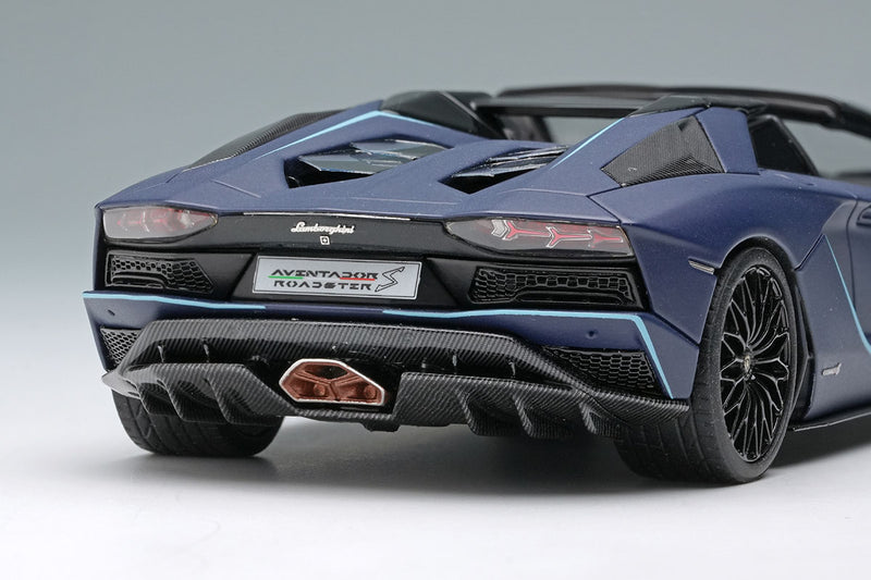 Laden Sie das Bild in Galerie -Viewer, EIDOLON EM598D Lamborghini Aventador S Roadster Japan Limited Edition 2021 Blu Emer / Light Blue Stripe Limited 50pcs Make Up 1/43 EM598D
